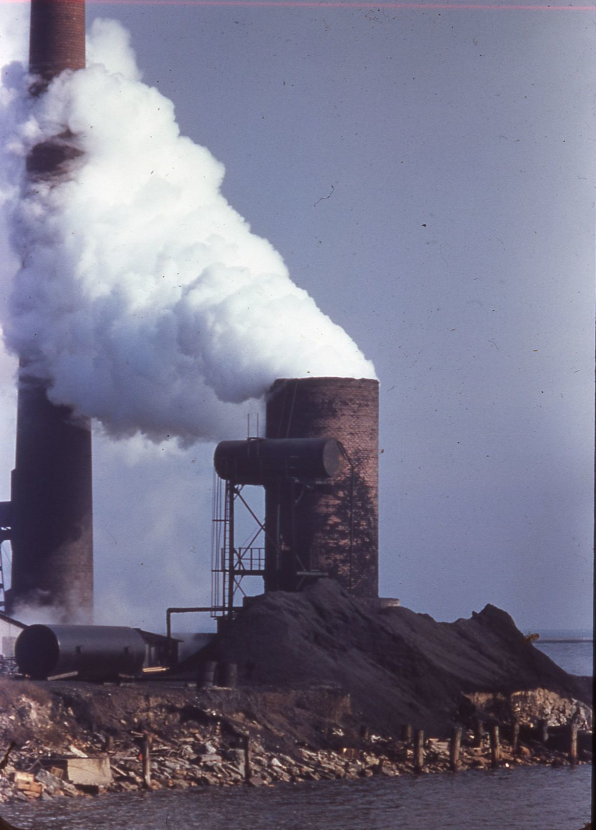 Coke quenching stack, circa 1950